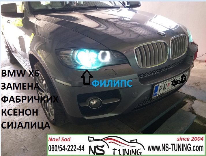 bmw x6 2011 xenon farovi d1s sijalica ksenon philips ugradnja zamena auto servis novi sad tuning